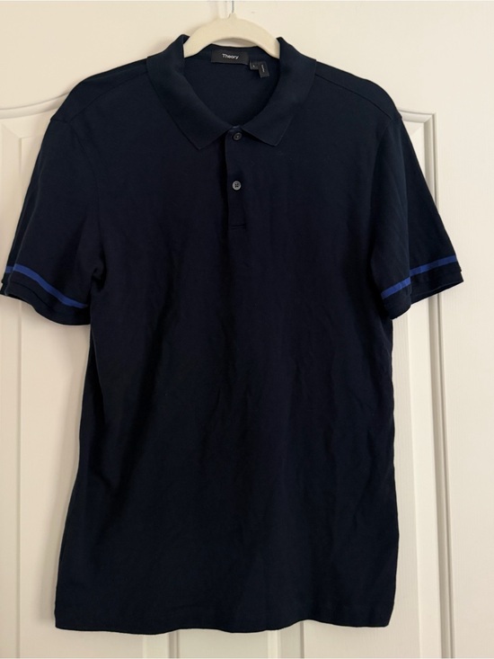Theory Other - Theory Men’s Navy Blue Short Sleeve Polo Shirt Size Large